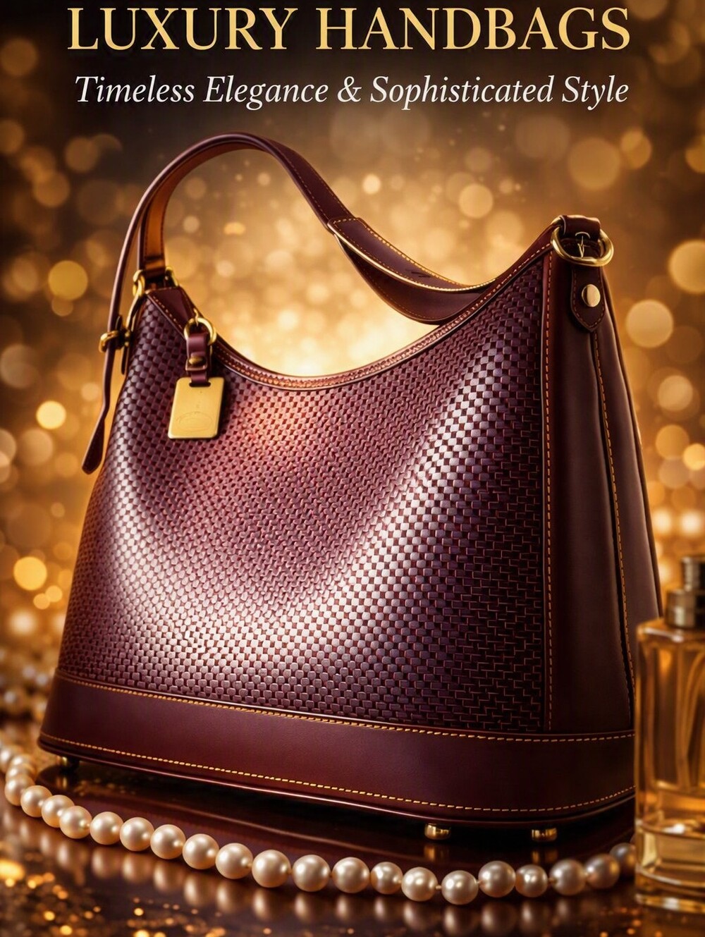 Red Perforated Leather Shoulder Bag - Dooney Burke Vintage Cabrio